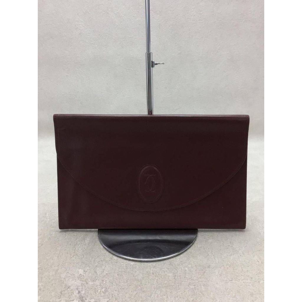 Cartier Mastline Leather BRD Clutch Bag with thread Direct from Japan Secondhand