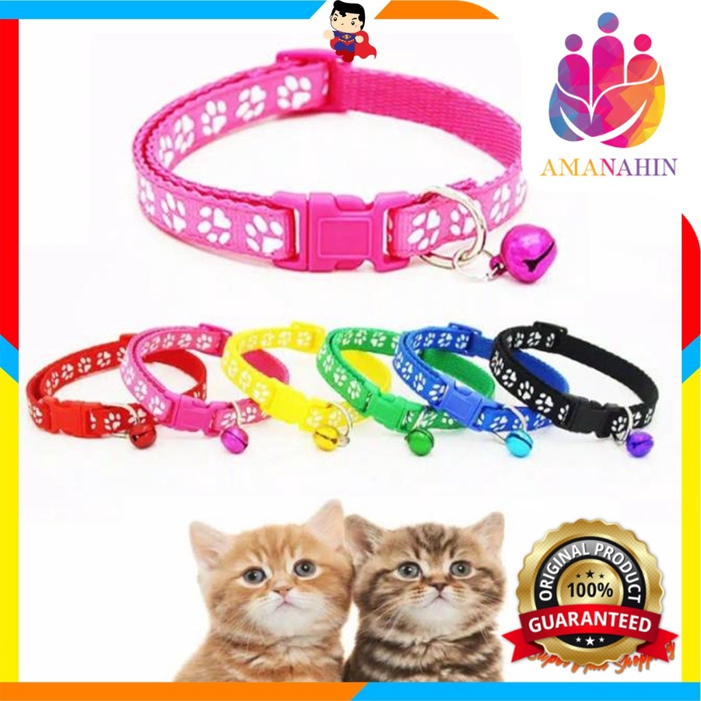สัตว์เลี้ยงเบลล์แมวสร้อยคอสุนัขขนาดเล็กสายคล้องคอสัตว์เลี้ยงเบลล์ปลอกคอสุนัขลูกแมวปรับรอยเท้าลายนําเ
