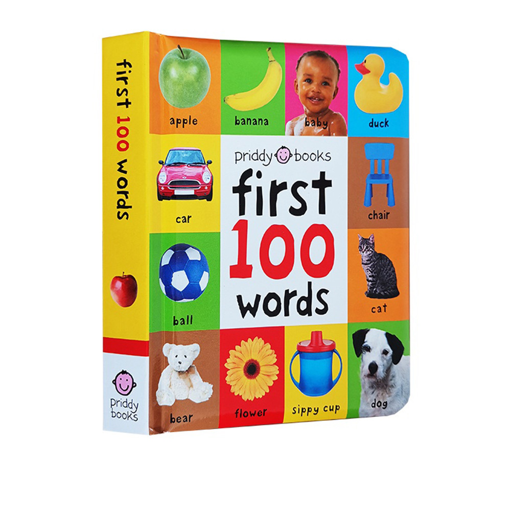 First 100 Words Childrens English Early Education Enlightenment Cognitive Paperboard Book