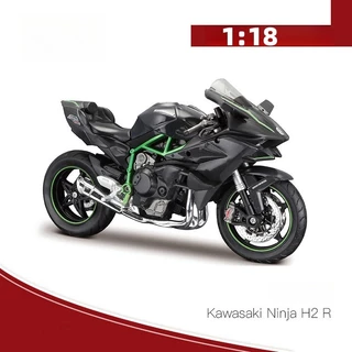 🎉🎉คาวาซากิ รุ่น KAWASAKI H2R ของเล่น รถจักรยานยนต์หุ่นอัลลอย Diecast ของเล่นโมเดล ของเล่นนางแบบ 1:18 นางแบบ