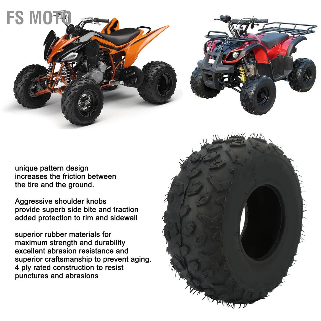FS Moto 145/70-6 ยาง 24PSI ด้านหน้าด้านหลังสำหรับ Baja Blitz Dirt Bug Doodle Motovox MBX10 ATV Quad 