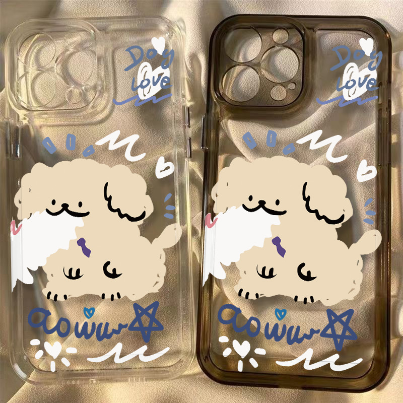 GOOD คู่รักลูกแมวลูกสุนัข TPU อ่อนเข้ากันได้ เคสไอโฟน 13 11 12 14 15 Pro Max 11 12 13 14 15 Pro XR X XS Max 7 8 Plus