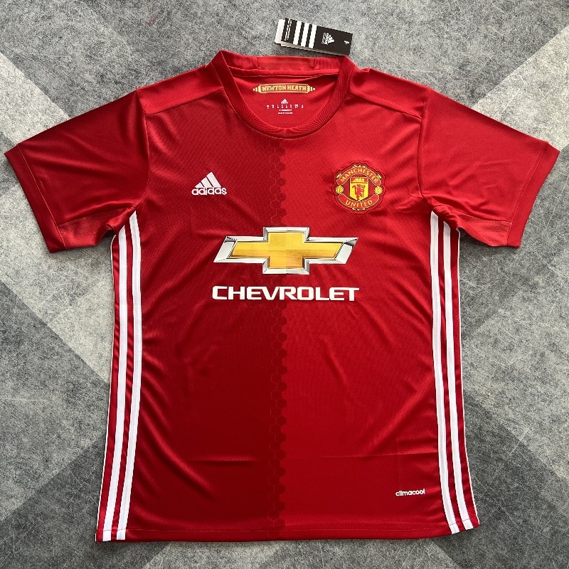 Retro Edition 2016/17 เสื้อแมนเชสเตอร์ยูไนเต็ดและเสื้อฟุตบอล S-2XL,สามารถเพิ่มชื่อและหมายเลขของคุณได้