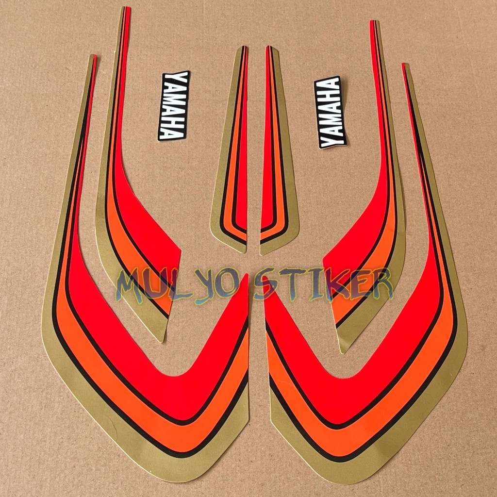 MERAH STRIPING STICKER yamaha rx s rxs พิเศษ Red Standard Variation Fullset Quality