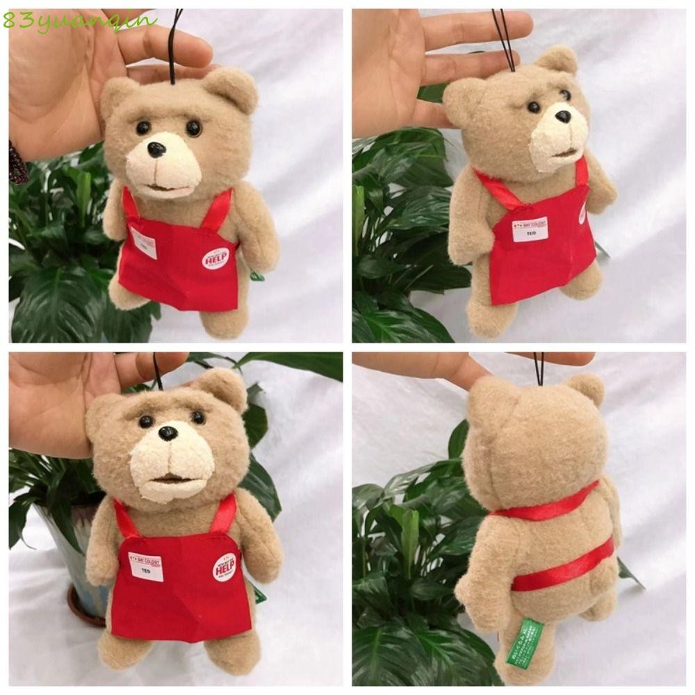 Yunqin Bear ตุ๊กตาตุ๊กตา,สไตล์ผ้ากันเปื้อนกระเป๋าจี้ TED ตุ๊กตาหมี,คริสต์มาสตุ๊กตาสัตว์พวงกุญแจ 20 ซ