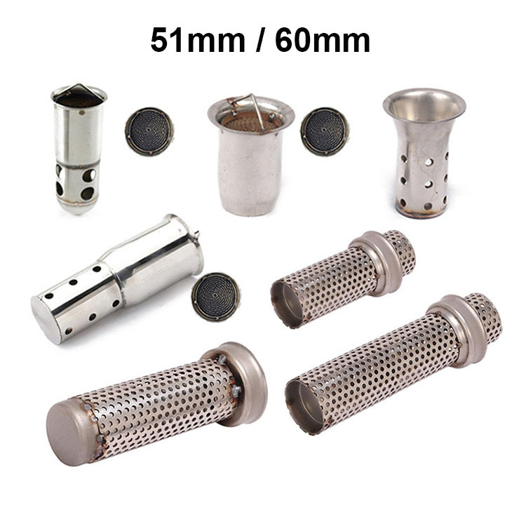51MM 60MM Universal รถจักรยานยนต์ Exhaust Baffle ใส่ DB Killer ถอดท่อ Silencer