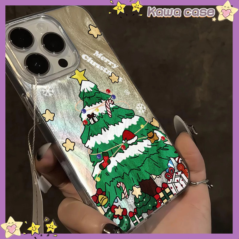 KAWA | ต้นคริสต์มาสดาว IPhone 16 15 11 13 14 12 Pro Max 7Plus XR XS X Max 8 15 14 Plus SE 2020