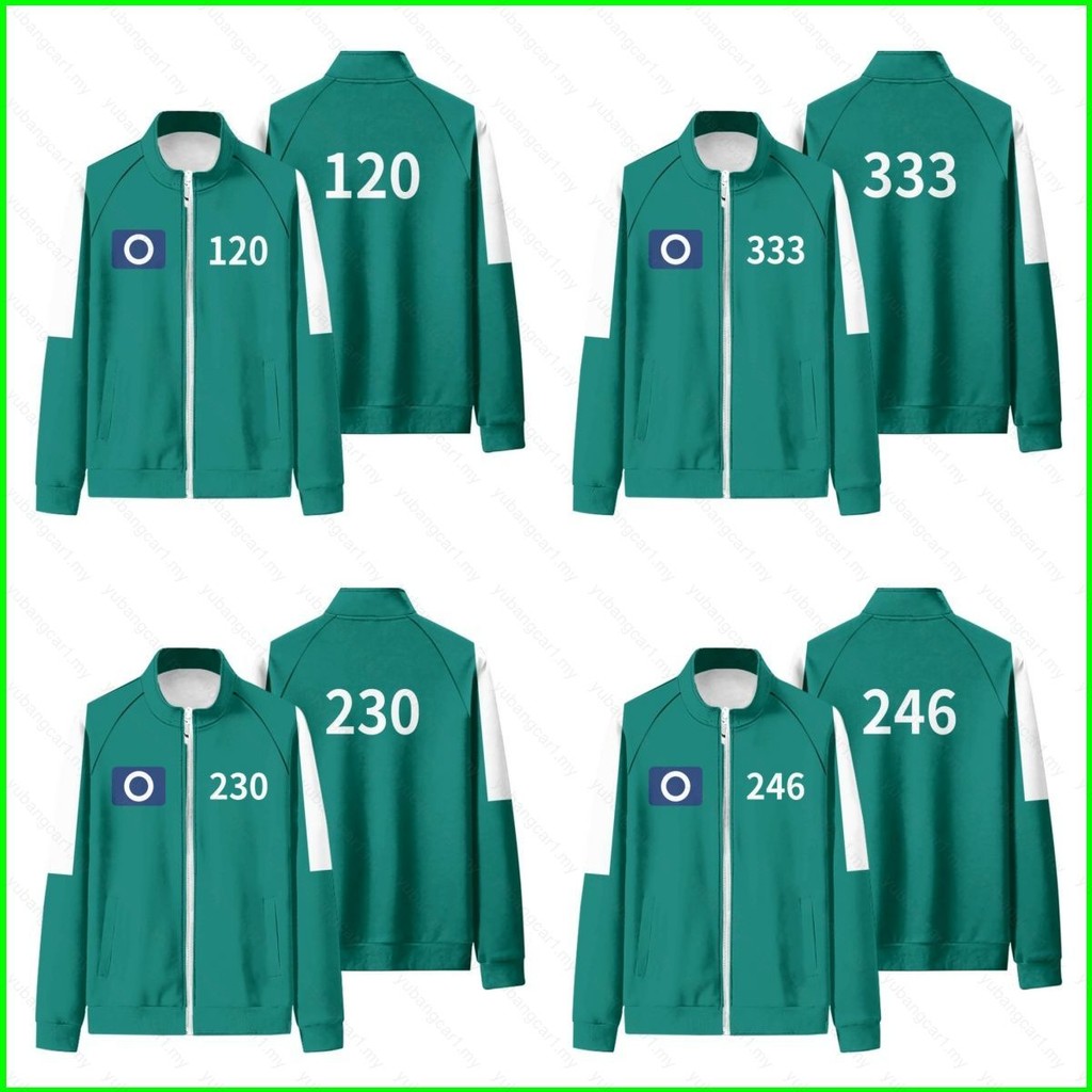 Yb Squid Game Season 2 หมายเลข 246 230 120 333 แสดงซิปเสื้อกันหนาวเสื้อแจ็คเก็ต Unisex Top
