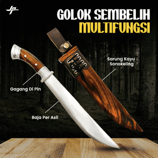 Juragan Pisau - Golok Sembelih Multifungsi Ki Atep Baja Per Premium Sarung Kayu Jati Khas Ciwidey