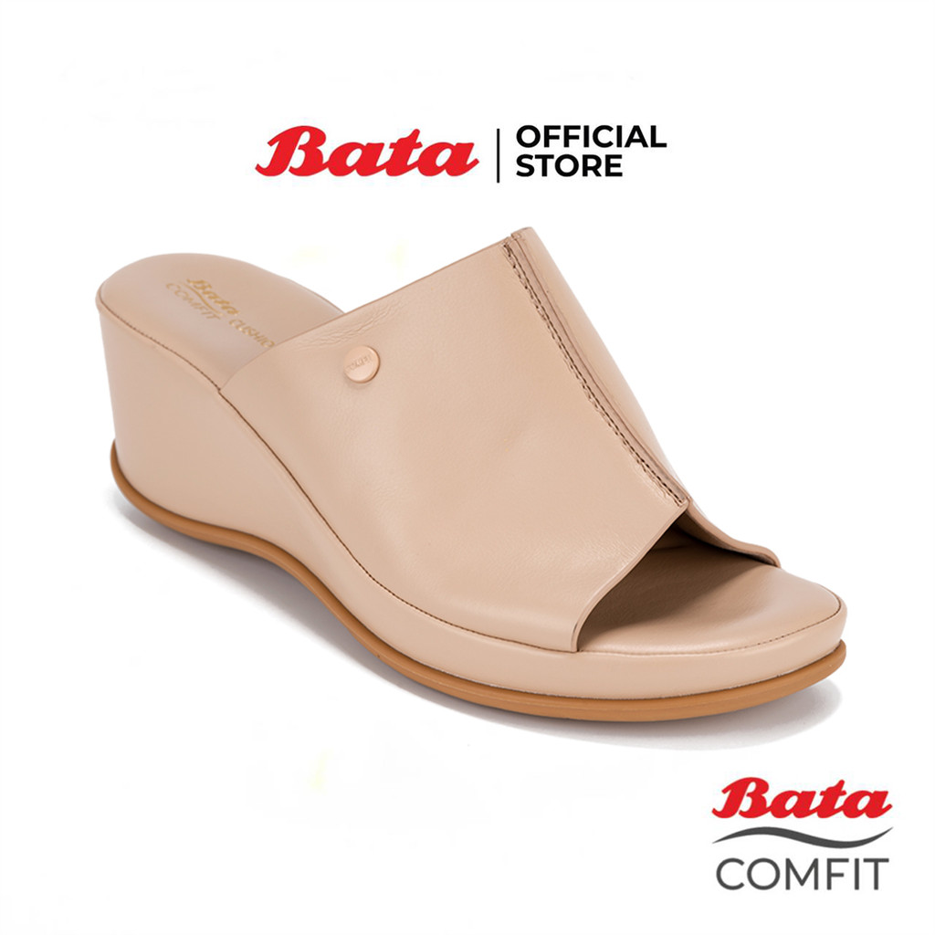 Bata บาจา Comfit รองเท้าส้นสูงเพื่อสุขภาพแบบสวม สูง 2 นิ้ว สำหรับผู้หญิง รุ่น SOFT FIT สีดำ 7016100 สีเบจ 7018100