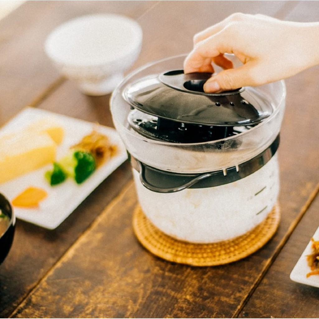 HARIO Glass Rice Cooker for 1-2 Cups – Microwave Safe, Black – Japanese Made, Perfect Gift Idea ราคา ถูกที่สุด ดีลบีเคเค แกลเลอรีภาพที่ 6