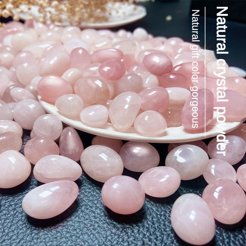 หินกรวดคริสตัลสีชมพูธรรมชาติหินดอกไม้ฝนตกแต่งตู้ปลาหินไฮโดรโปนิกส์