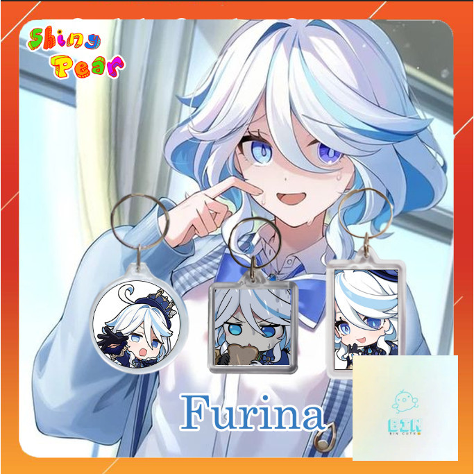 [Genshin Impact] - พวงกุญแจ / พวงกุญแจ Furina เกม Genshin Impact - GI สําหรับตกแต่งและของขวัญ-Bin