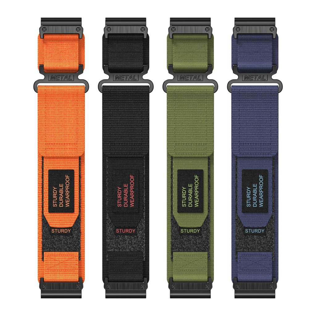 เหมาะสําหรับ Garmin Nylon Canvas Strap Two-Section 22MM26mm Alpine Nylon Loop Velcro Strap ขายส่ง