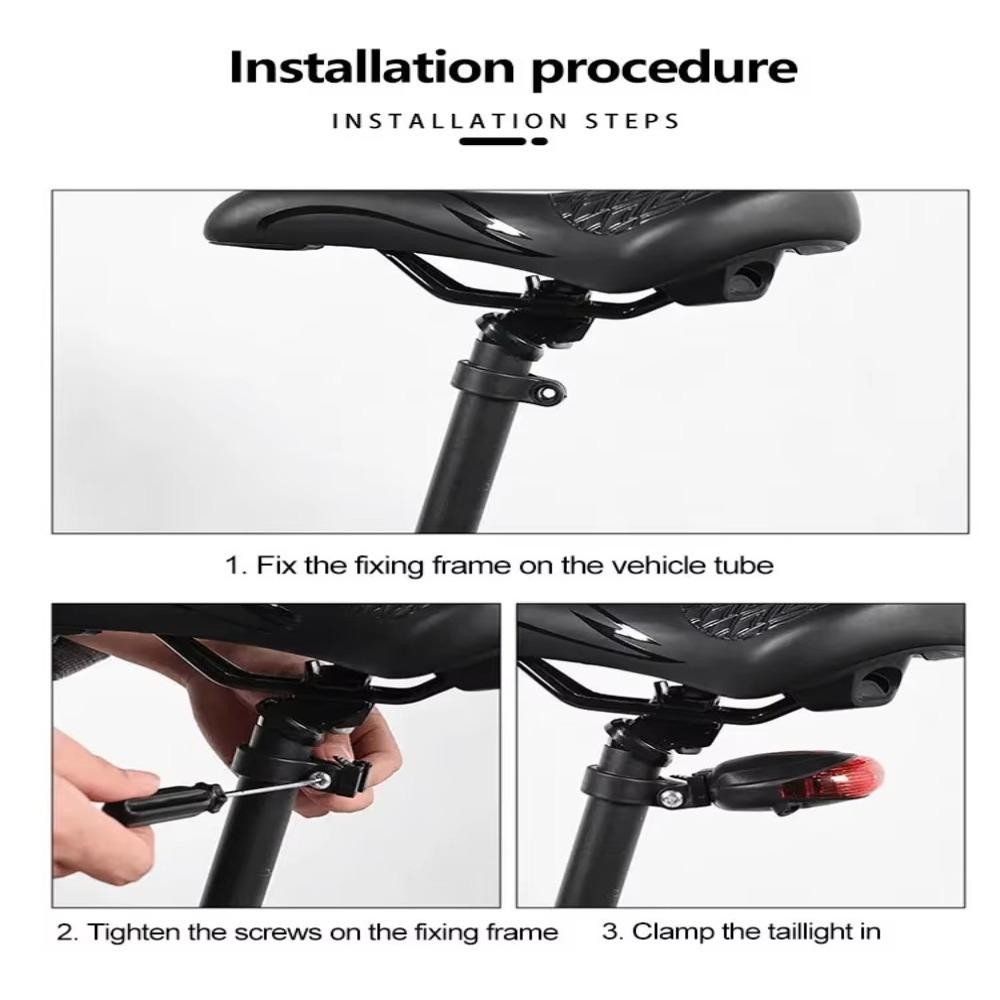 Confianza จักรยานไฟท้ายติดตั้งง่ายคําเตือนความปลอดภัยไฟท้ายจักรยานมุมกว้างความสว่างหลายโหมด LED ไฟกลางคืนอุปกรณ์เสริมจักรยาน - รูปที่ 5