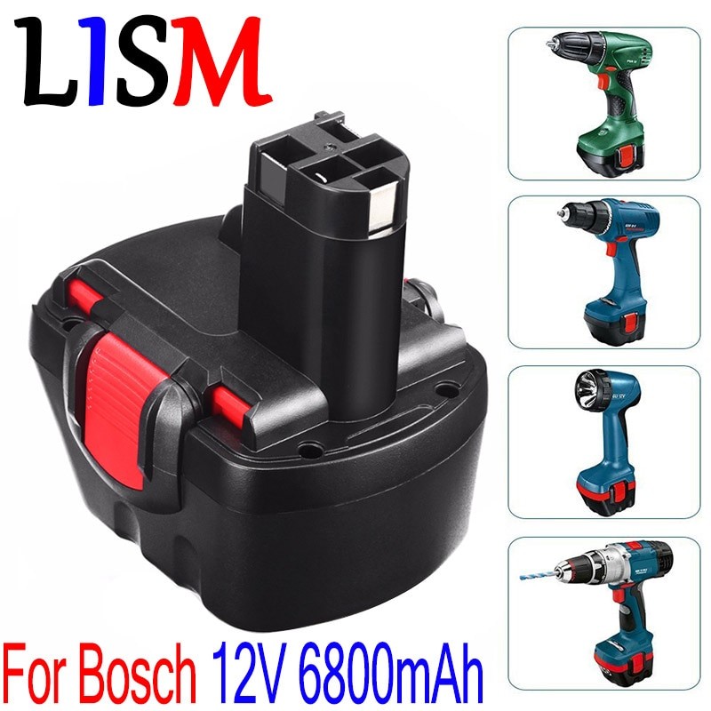 สำหรับ Bosch 12โวลต์6800มิลลิแอมป์ชั่วโมง PSR 1200แบตเตอรี่แบบชาร์จ GSR 12โวลต์6.8AH GSB GSR 12 VE-2