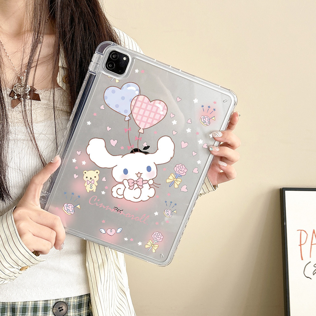 Cinnamon Dog เคส ipad mini6/7 gen5/6/7/8/9/10/11 เคสไอแพด air7 air4/5/6 pro11 2024 Transparent acryl