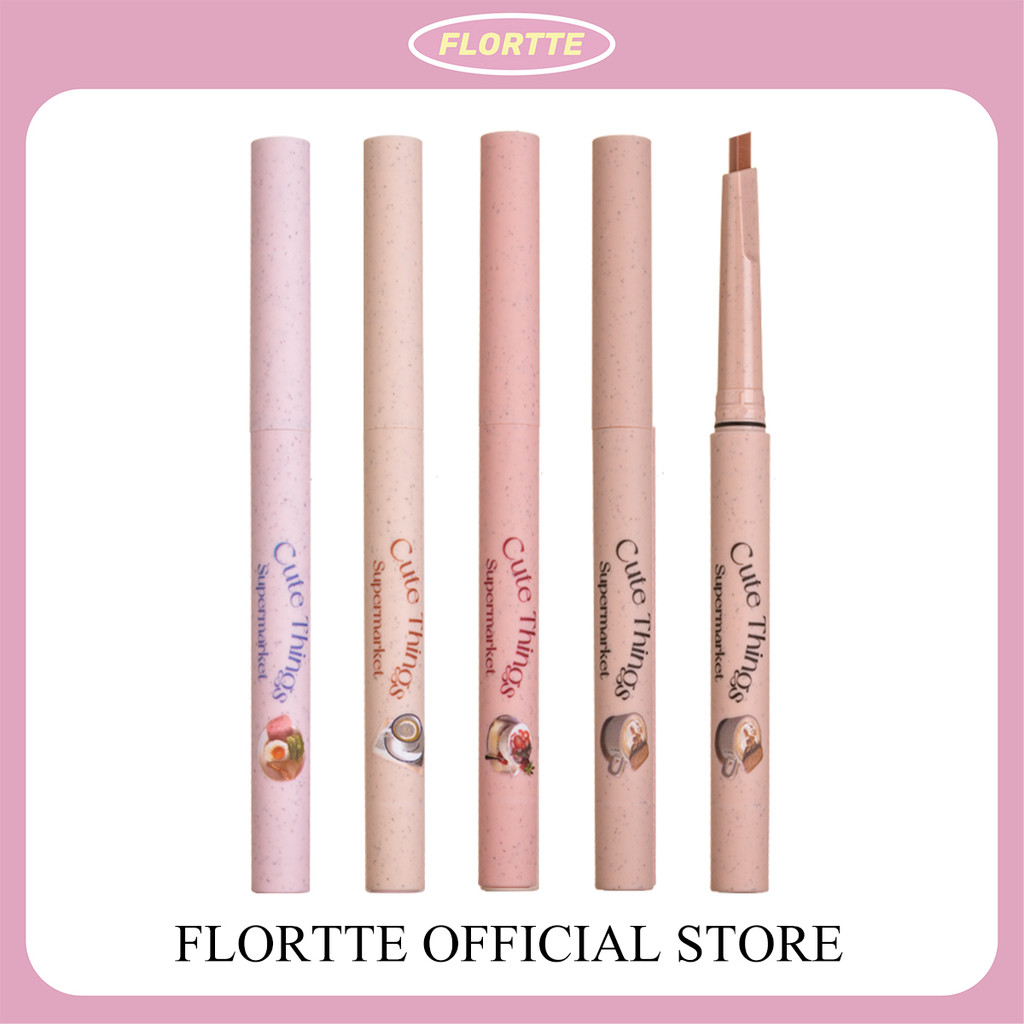 Flortte I Am Super Beauty ดินสอเขียนขอบปากโครงร่างริมฝีปาก นักเรียน ปากกาลิปสติกสีนู้ด