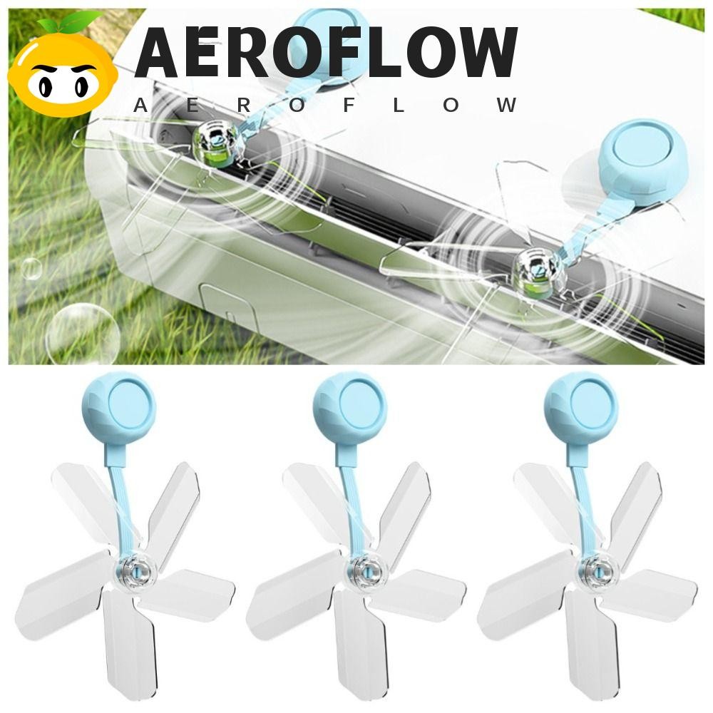AEROFLOW 3 ชิ้น Conditioning Guide Fan, ติดผนังป้องกันการเป่าโดยตรงเครื่องปรับอากาศ Ventilator, Windmill Shaped Silent Air Conditioner Windshield Study Room