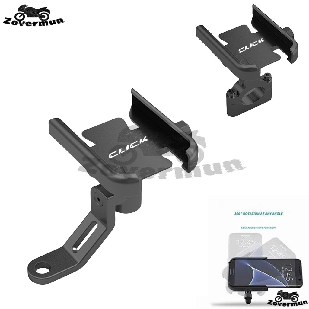 สำหรับ Honda CLICK 125i 150i 160 V1 V2 V3 ปี 2025 ที่วางโทรศัพท์มือถือมอเตอร์ไซค์แบบกันกระแทกเสริมแรง ขาตั้งนำทางแบบถอดได้เร็ว มัลติฟังก์ชัน GPS