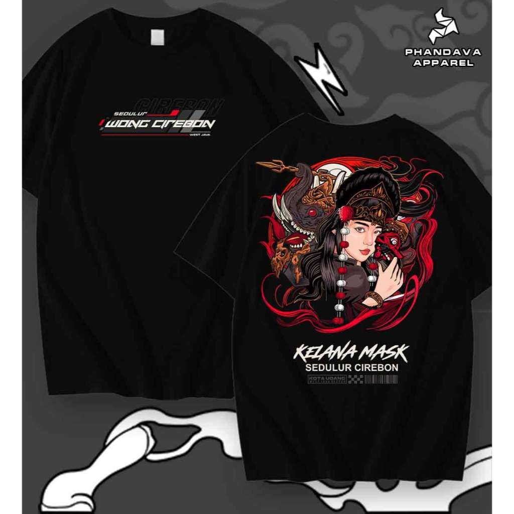 B2G STORE Dance Mask เสื้อยืด Kelana Cirebon - สีดํา