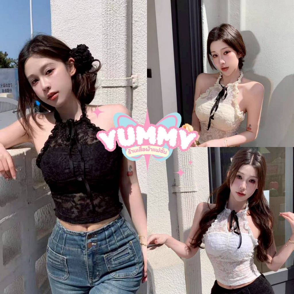 🎀Yummy Shop🎀พร้อมส่ง (FY385) เสื้อกล้าม มีฟองน้ำในตัว สีพาสเทล