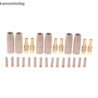 Kamembetbg 9 ชิ้น 0.8/1.0/1.2 มิลลิเมตร MIG ไฟฉายหัวฉีดแก๊ส Tip Holder ชิ้นส่วนป้องกัน 15AK ไฟฉายเชื่อมใหม่เคลือบป้องกันหัวฉีด TH