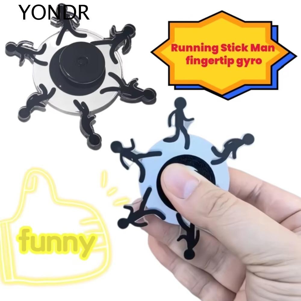 YONDR 2 ชิ้น Fidget Spinner, หัตถกรรมโลหะ Finger Spinner, โต๊ะทํางานของเล่น Cool Stick Man ตลกมือปั่นของเล่นเด็ก