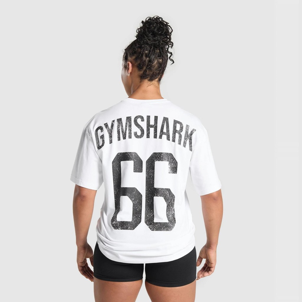 GYMSHARK เสื้อยืดแขนสั้นผู้ชาย GS66 GRAPHIC OVERSIZED
