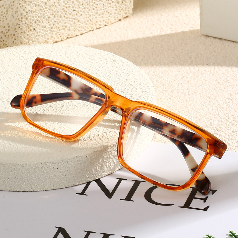 HS2128 1 ชิ้น Full-Rim Squared กรอบ Blue Light Blocking คุณภาพดีแฟชั่นแว่นตาอ่านหนังสือ Unisex