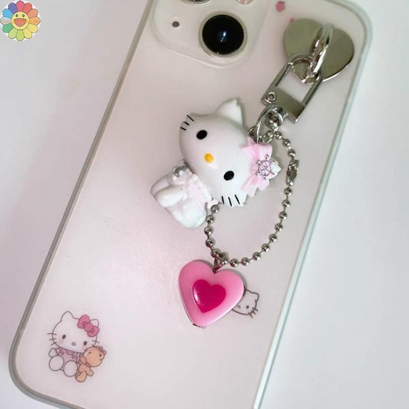 GOGO การ์ตูนน่ารัก Kt Cat พวงกุญแจจี้ Universal โทรศัพท์มือถือ Anti Loss Chain หวานกระเป๋าเป้สะพายหลังอุปกรณ์ตกแต่งของขวัญวันเกิด TH