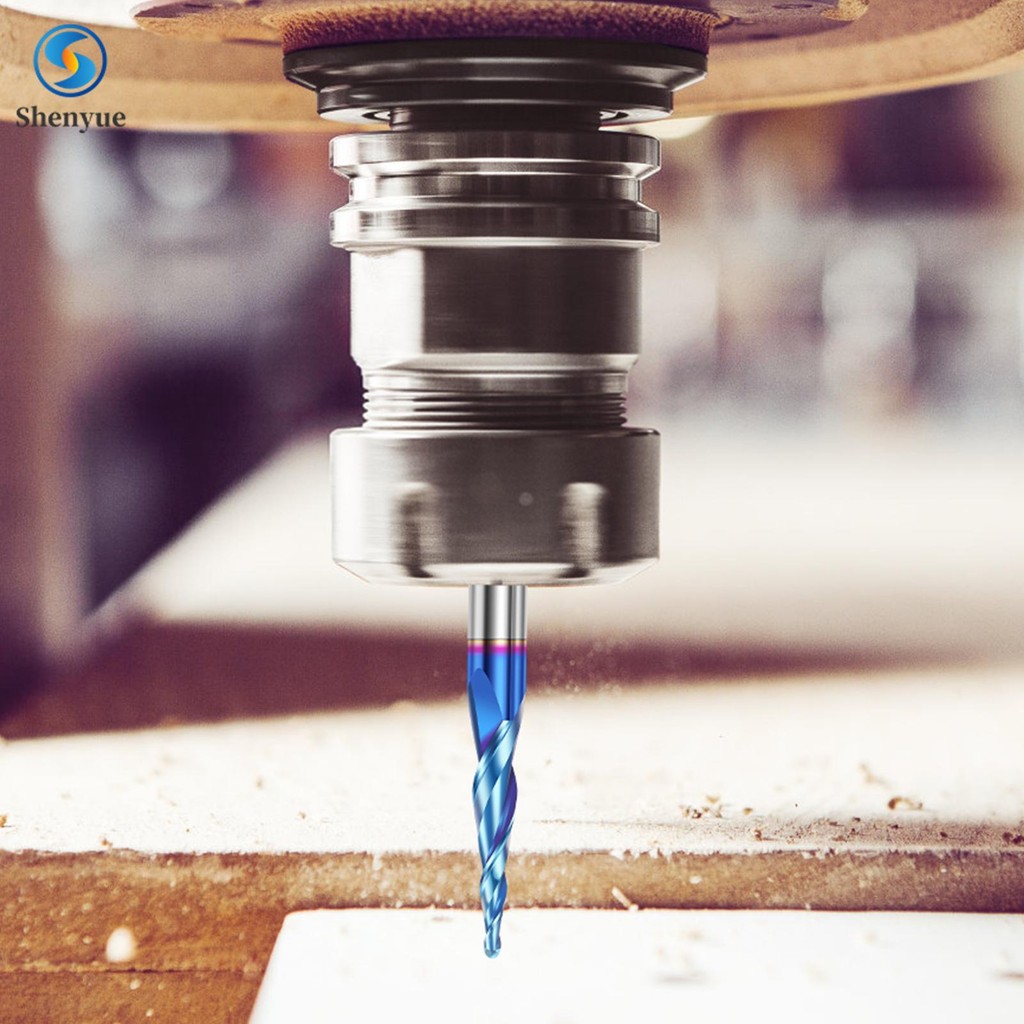 1/4 นิ้ว Shank 2 ขลุ่ย CNC Router บิต YK20 คาร์ไบด์เรียวบอลจมูก End Mills สําหรับแกะสลัก SHOPSBC5180