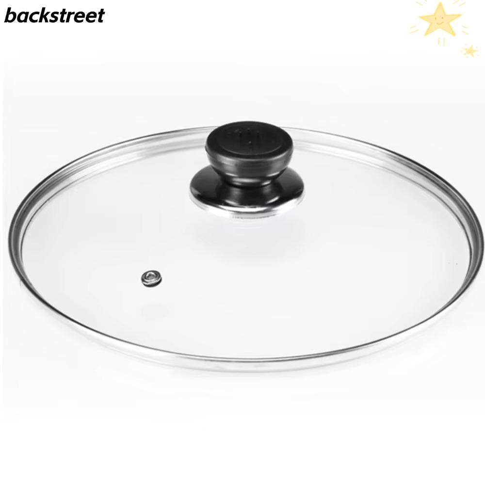 BACKSTAGEREET Pot Cover, Round Universal กระทะทอด, สแตนเลสทนทาน Anti-scalding Visible Pot Lid อุปกรณ์ครัว