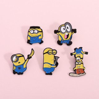 เข็มกลัดอนิเมะ การ์ตูนมินเนี่ยนเข็มกลัดป้ายโลหะกระเป๋าเป้สะพ…