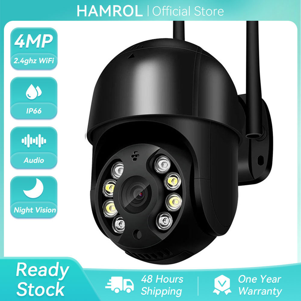 Hamrol 8MP 4K Ultra HD CCTV PTZ Wifi IP Camera  Outdoor Wireless 5MP 5X Digital Zoom CCTV Security