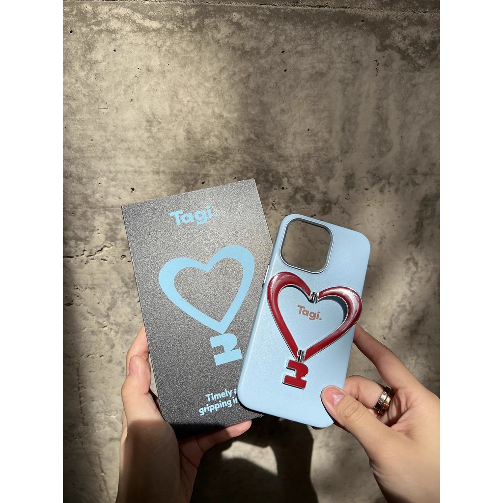 Tagi. เคสโทรศัพท์มือถือ แบบหนังรูปหัวใจพร้อมขายึดโลหะ เปลือกแข็ง เหมาะสำหรับ iPhone 15 16Pro/Pro Max - ภาพย่อย 3