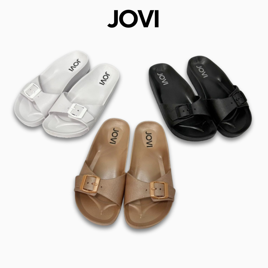 รองเท้าแตะ  รองเท้าแฟชั่น JOVI ของแท้ รองเท้าแตะสวมใส่สบาย ยางนุ่ม กันน้ำ กันลื่น ไซส์ 36-41 สั่ง +1 ไซส์