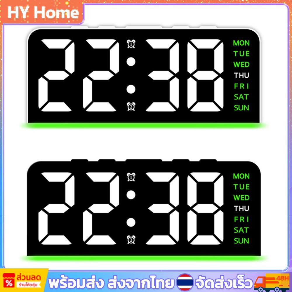 นาฬิกาปลุกดิจิตอล นํา นาฬิกาปลุกข้างเตียงอุณหภูมิ/จอแสดงผลวันที่ ไม่มีบอร์ด ติดผนังนาฬิกามัลติฟังก์ชั่โต๊ะนาฬิกาปลุกสําหรับห้องนอน