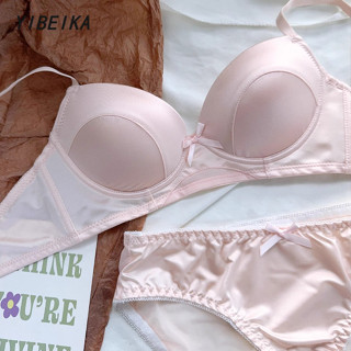 ภาษาฝรั่งเศสคําซาตินชุดชั้นในสตรีหน้าอกเล็กรวบรวมไม่มีรอยต่อ…