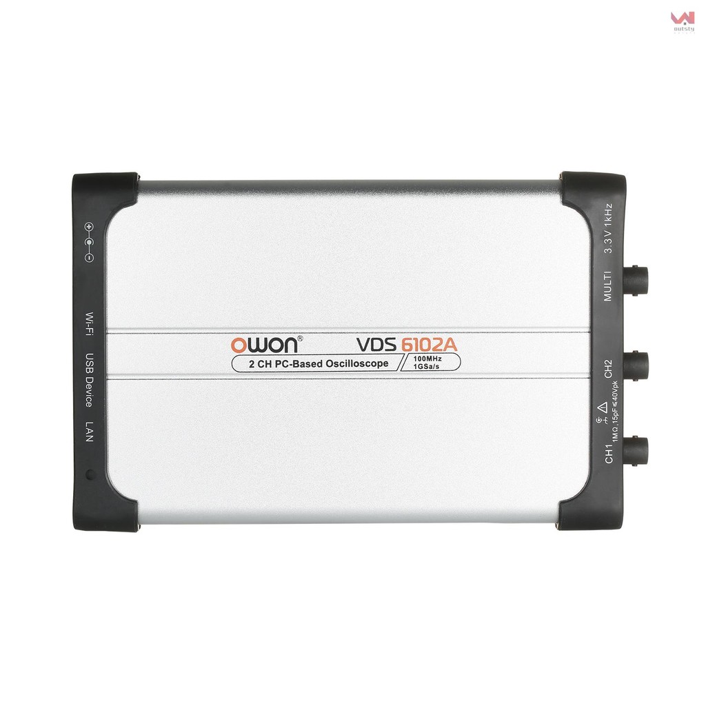 Owon VDS6102A USB PC Virtual Oscilloscope 2 ช่อง 100 MHz 1Gsa/s 14bits แบบพกพา ADC Type-C ดิจิตอล US