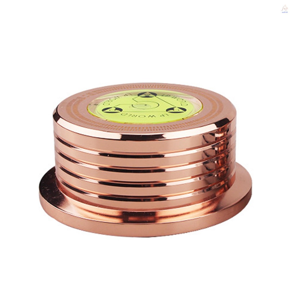 บันทึกน้ําหนัก Stabilizer 50Hz ระดับฟองการตรวจจับความเร็ว Turntable LP Disc Stabilizer Clamp สําหรับ