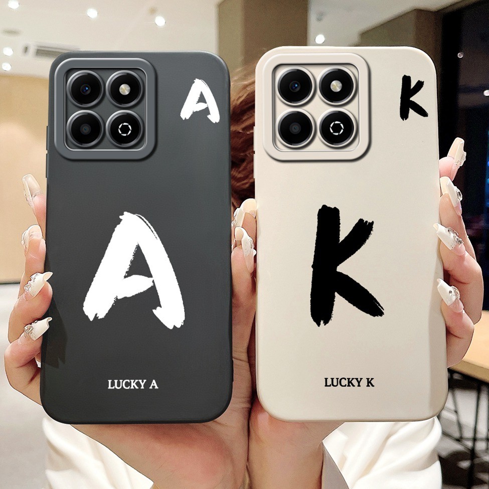 Honor X6b JDY-LX1 JDY-LX2 เคสโทรศัพท์ Honor X6b กรณีแฟชั่นตัวอักษร AZ รูปแบบการออกแบบซิลิโคนกันกระแทกกันชน