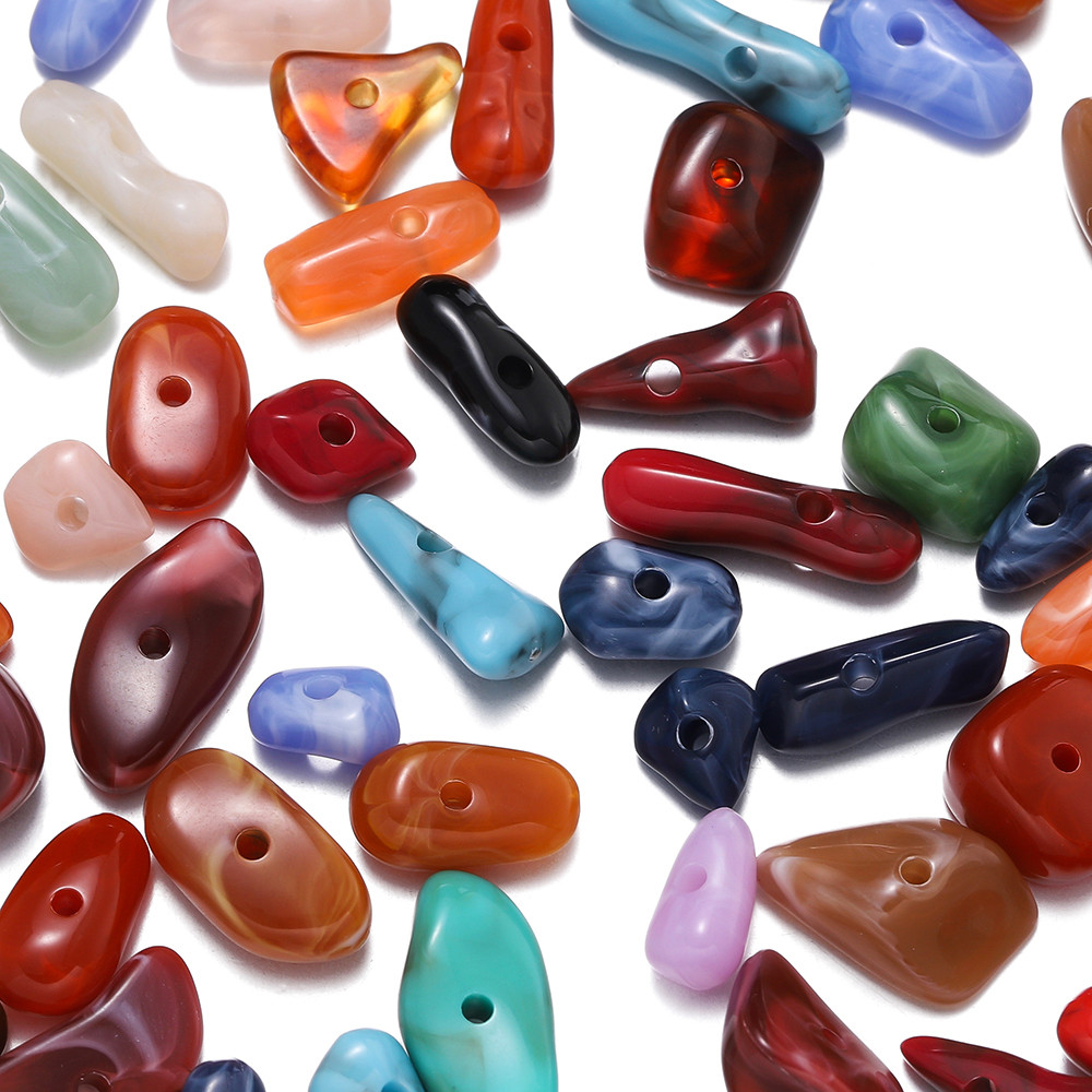 St. kunkka 20g ลูกปัดหินเลียนแบบอะคริลิค สร้อยเปลือกหอยหินแตกสำหรับทำข้อมือข้อเท้าสร้อยคอต่างๆ - รูปที่ 2