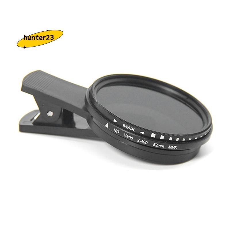 52 มม.โทรศัพท์ ND Filter ND2 ถึง ND400 Clip-on Variable Neutral Density Filter สําหรับโทรศัพท์โทรศัพ