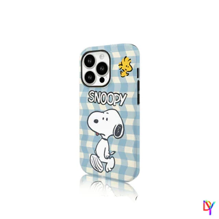 Creative Snoopy iphone 16/17pro เคสโทรศัพท์ Iphone15Promax ฟิล์มใหม่ 2-in-1 14/13Promax 12/11promax 7/8Plus Xsmax ฝาครอบป้องกันสองชั้น
