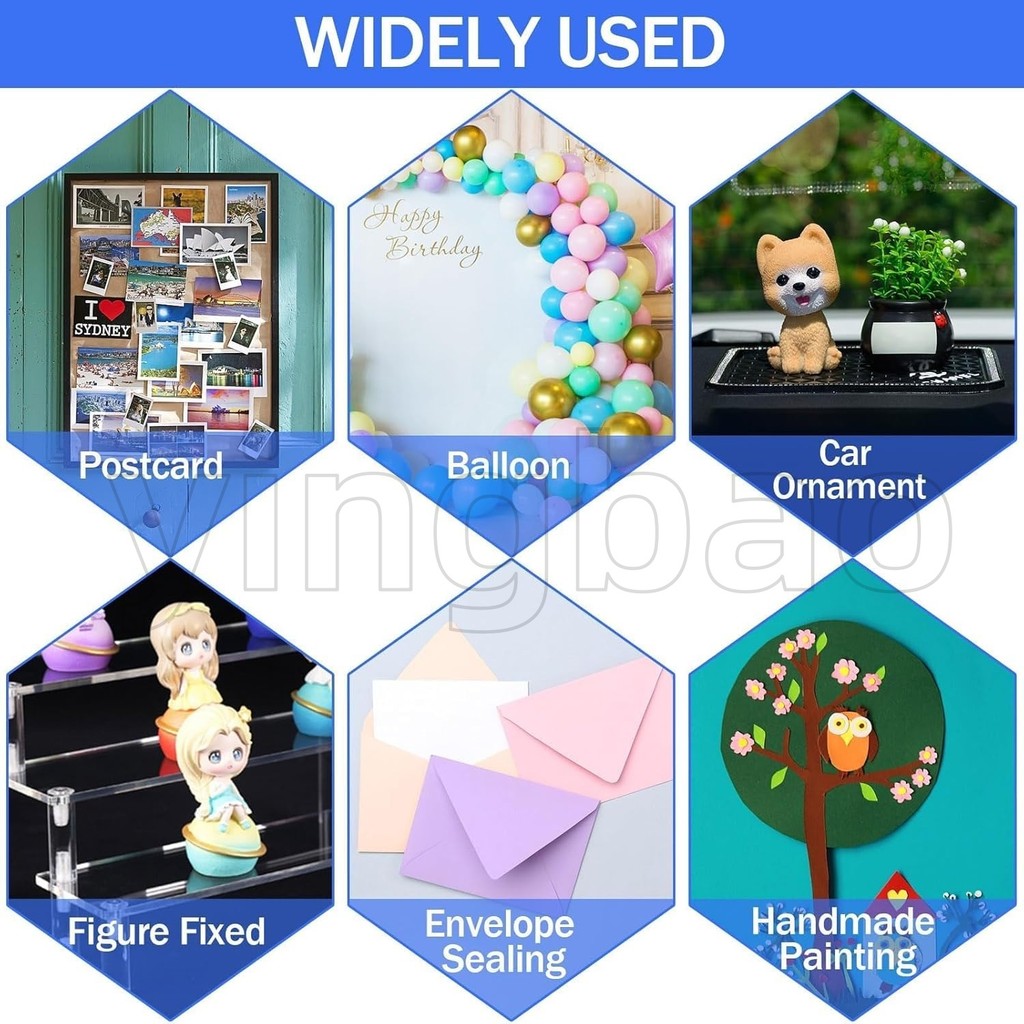 500 ชิ้น/เซ็ตสองด้านจุดเหนียวที่ถอดออกได้รอบ Putty Clear เทปสองด้านสําหรับงานฝีมือไม่มีร่องรอย Sticky Tack น้ํา-Repellent กาว - รูปที่ 4