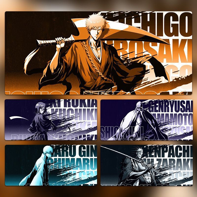 แผ่นรองเมาส์ BLEACH เทพแห่งความตาย ใหม่สำหรับเล่นเกม ขนาดใหญ่พิเศษ สำหรับหอพักนักเรียน สำนักงาน แผ่นรองคีย์บอร์ดคอมพิวเตอร์ ทนทานต่อสิ่งสกปรก