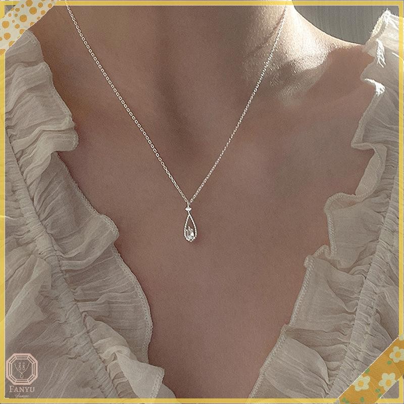 SGL Simple Alloy Rhinestone หยดน้ําจี้สร้อยคอสําหรับผู้หญิงเครื่องประดับของขวัญ SGL