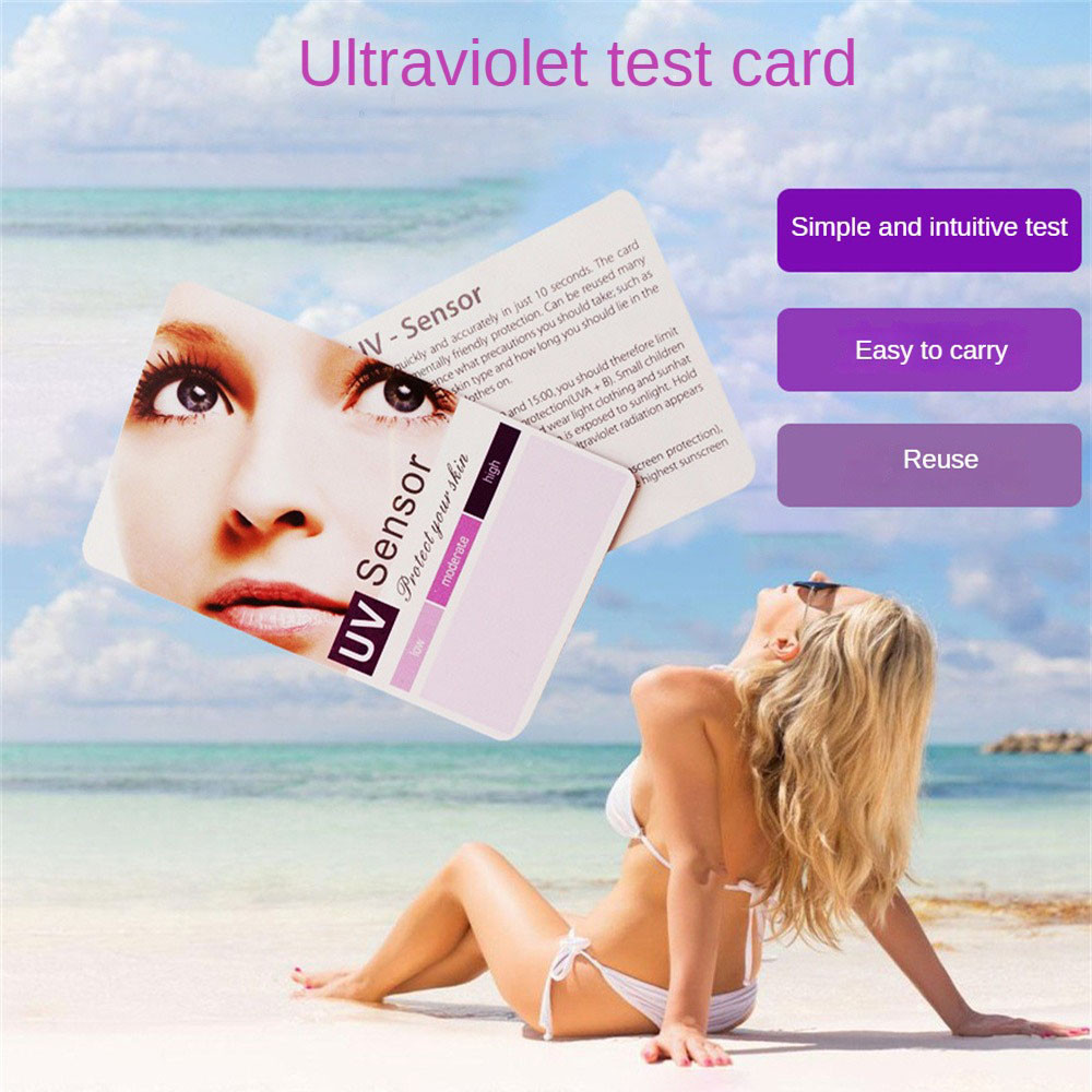 การ์ดทดสอบ UV 5/10 ชิ้น เวอร์ชันภาษาอังกฤษ การ์ด PVC ป้องกันการเปลี่ยนสีจากแสงแดดในฤดูร้อน การ์ด