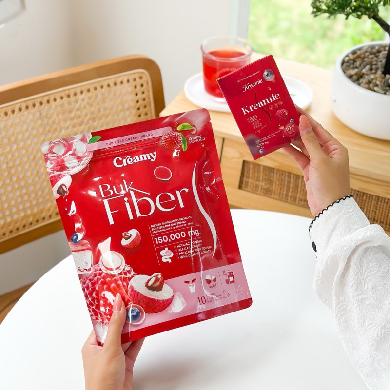 ส่งฟรี/แท้ Kreamie s Creamy Buk fibre ครีมมี่เอส ครีมมี่ไฟเบอร์